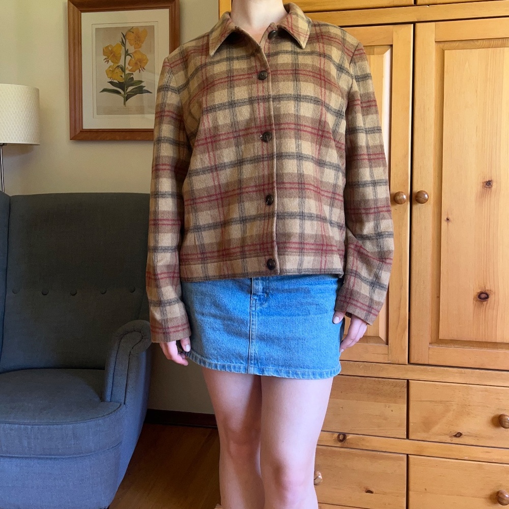 VINTAGE Wool Flannel Jacket - Picture 4 of 5